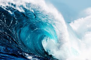Welle im Meer - steht für Pleitewelle