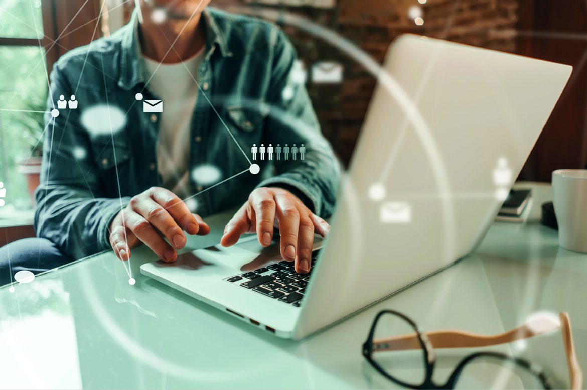 Digitale Konnektivität Aufm Darstellung